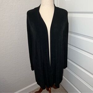 Linda Lundstrom Basics Open Front Long Sleeve Tunic Cardigan Top